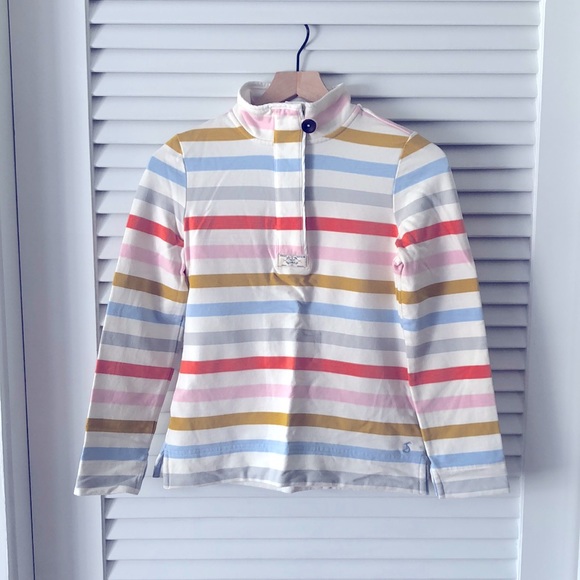 Joules Tops - Joules Quarter Zip Multi-Striped Sweatshirt